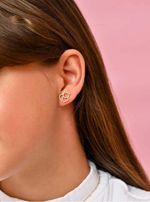 Kolczyki kotki, złoty S207630Z00