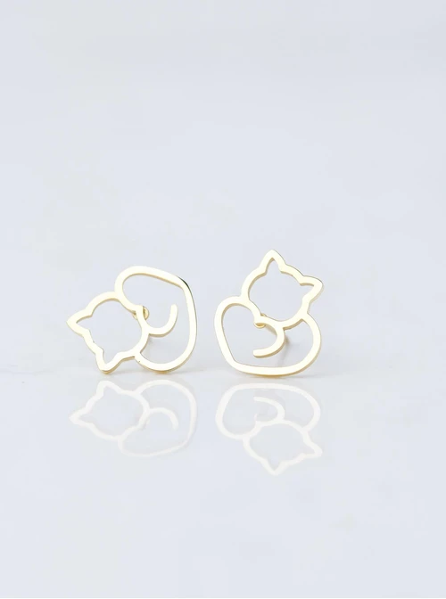 Kolczyki kotki, złoty S207630Z00