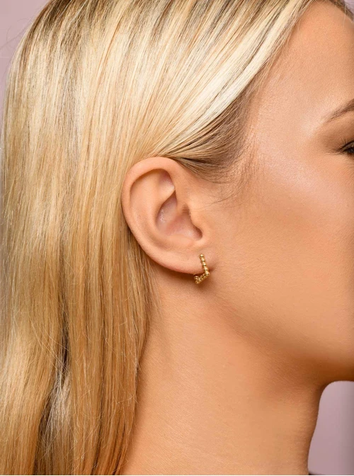 Kolczyki kwadraty, złoty S207397Z00