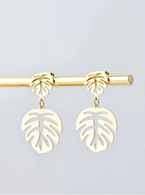 Kolczyki monstery, złoty S207634Z00