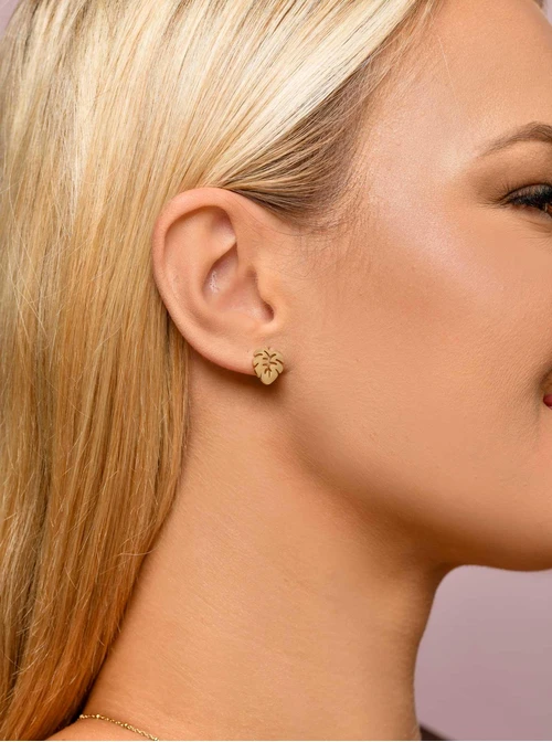 Kolczyki monstery, złoty S207835Z00