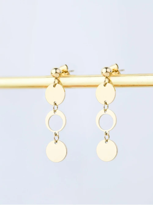 Kolczyki wiszące kółeczka, złoty S207851Z00