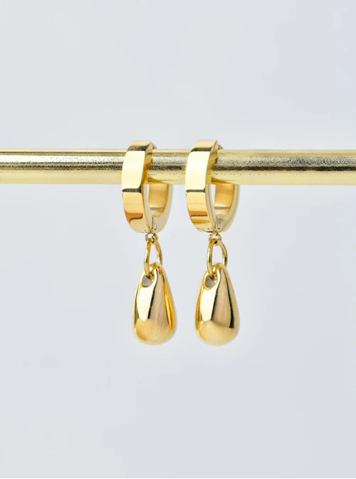 Kolczyki wiszące kropelki, złoty S207648Z00