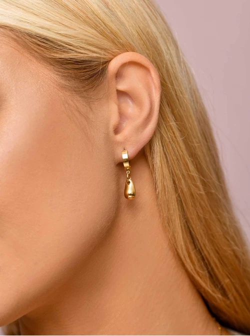 Kolczyki wiszące kropelki, złoty S207648Z00