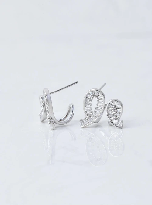 Kolczyki wieczorowe kryształki, srebrny B207326P00