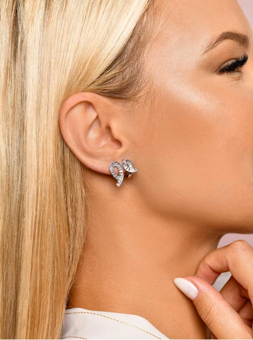 Kolczyki wieczorowe kryształki, srebrny B207326P00