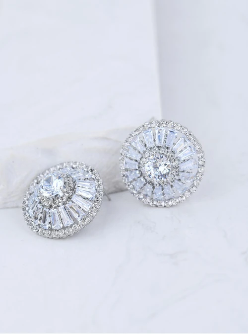 Kolczyki wieczorowe kryształki, srebrny B207350P00