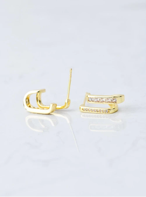 Kolczyki wieczorowe kryształki, złoty B207329P00