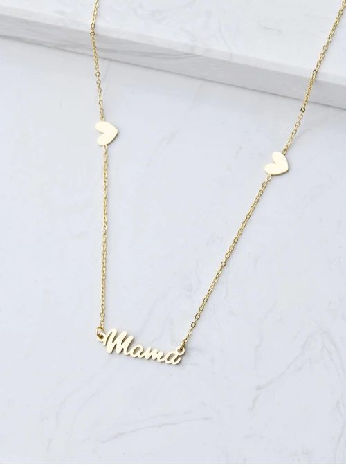 Naszyjnik "Mama", serduszka, złoty S307814Z00