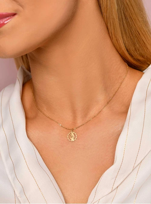 Naszyjnik Medalik, złoty S307727Z00