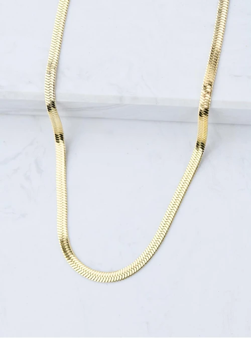 Naszyjnik cienka żmijka, złoty S307514Z00