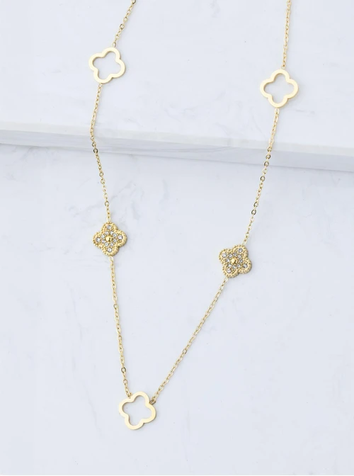 Naszyjnik koniczynki, złoty S307829Z00