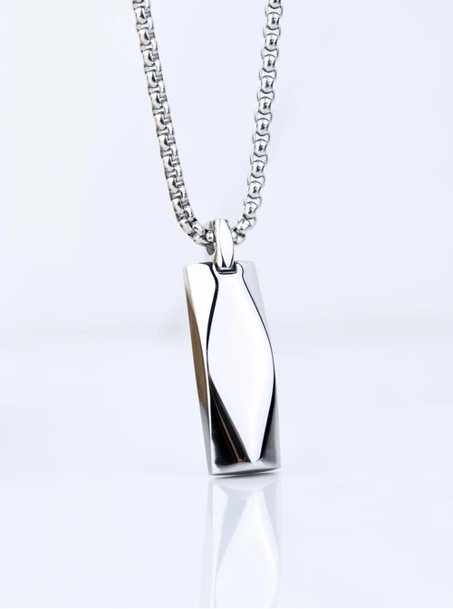 Naszyjnik męski, nieśmiertelnik, srebrny S307615S00