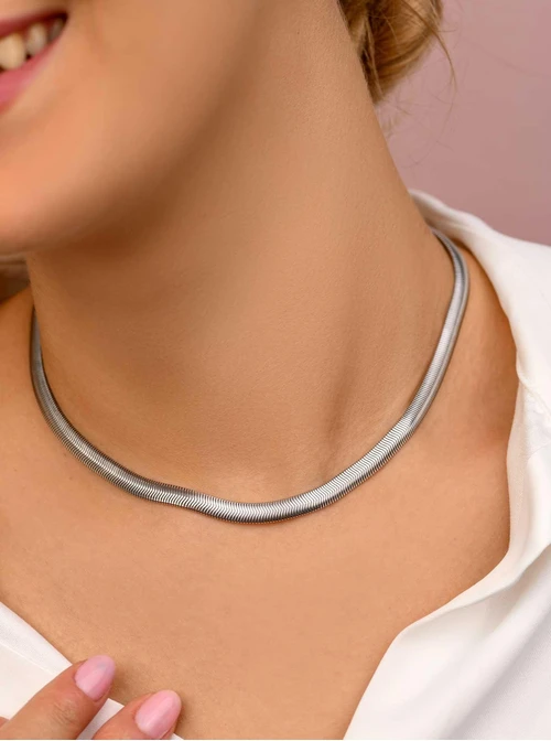 Naszyjnik żmijka, srebrny S307507S00