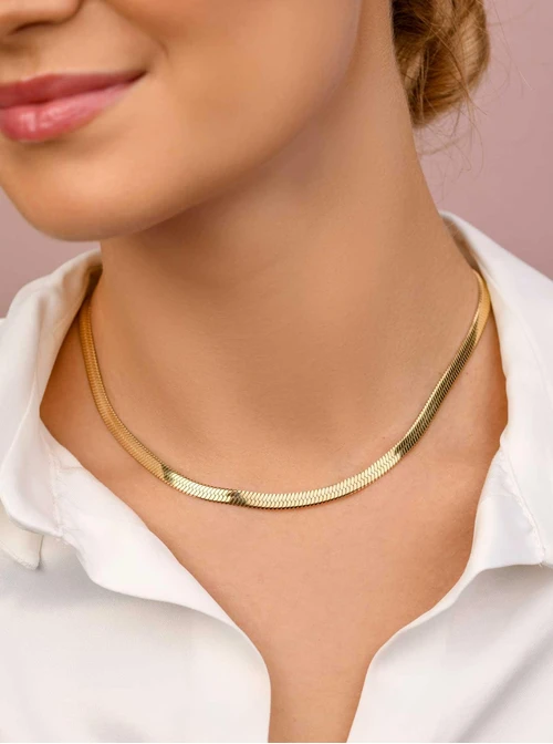 Naszyjnik żmijka, złoty S307512Z00