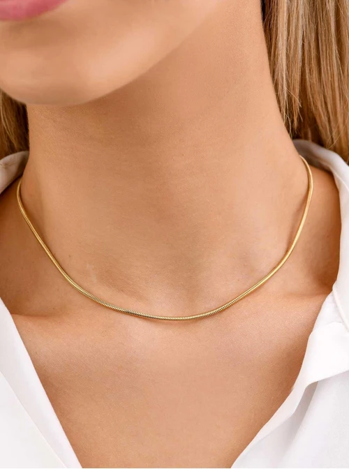 Naszyjnik żmijka, złoty S307513Z00