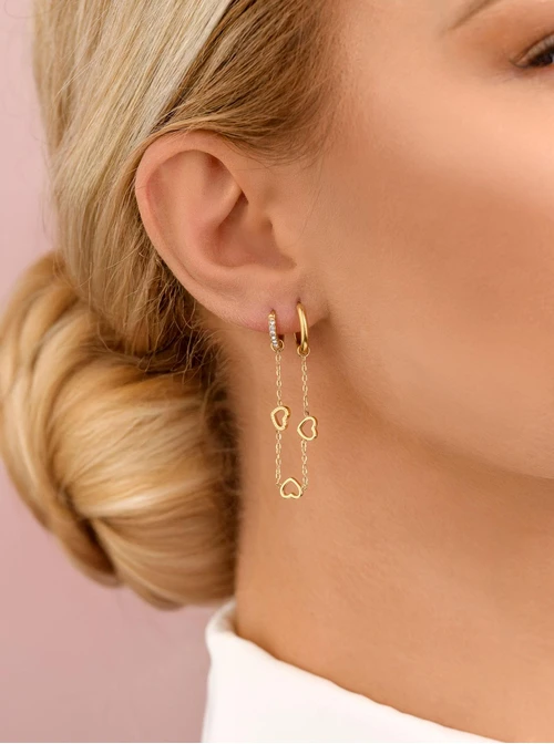 Nausznica serduszka, złoty S208218Z00