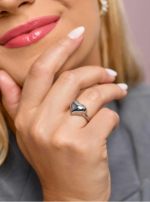 Pierścionek serce, srebrny S406506S00