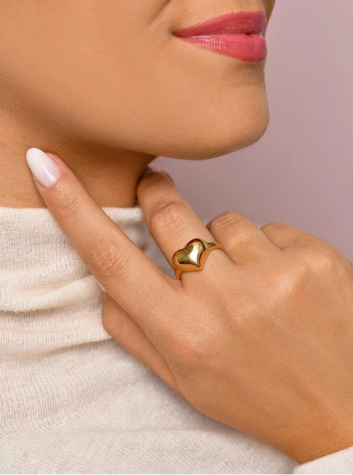 Pierścionek serce, złoty S406505Z00