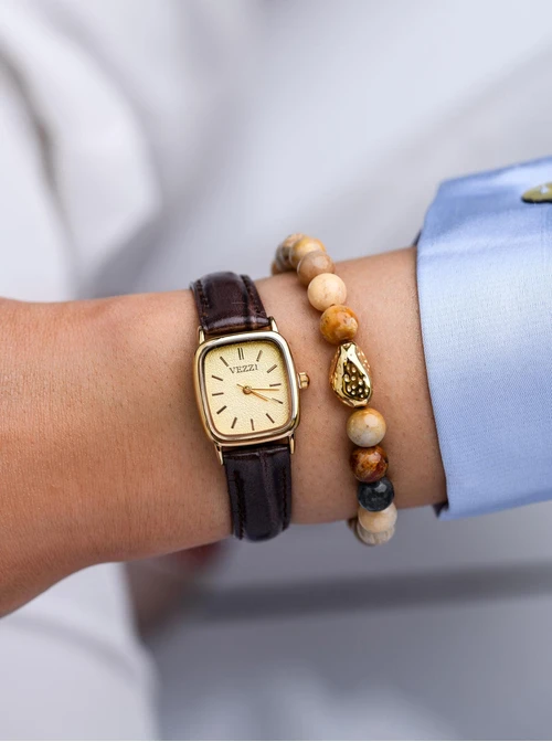 Zegarek Vezzi, brązowy, złoty B507056Z13