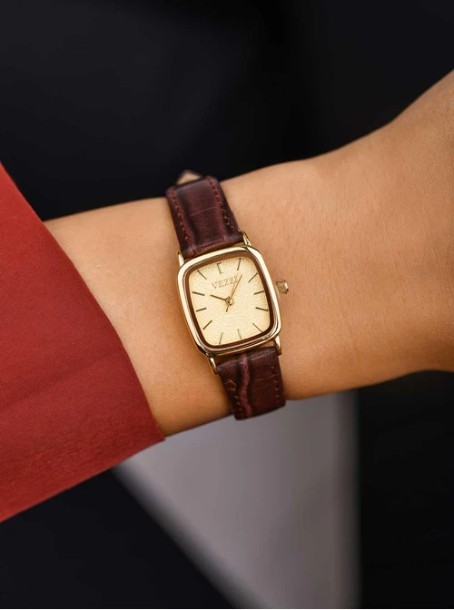 Zegarek Vezzi, brązowy, złoty B507056Z13