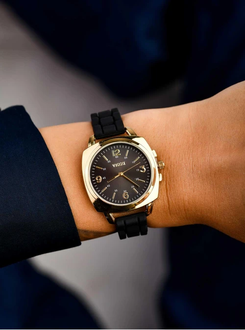 Zegarek Vezzi, czarny, złoty B506965P01