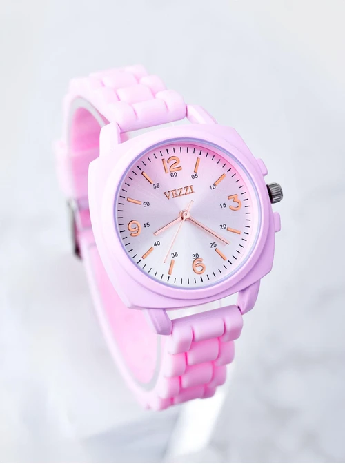 Zegarek Vezzi, różowy, złoty B507050P06