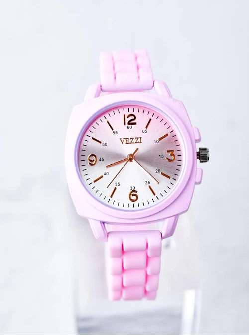 Zegarek Vezzi, różowy, złoty B507050P06