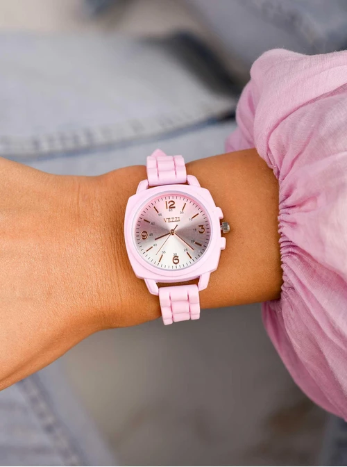 Zegarek Vezzi, różowy, złoty B507050P06