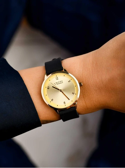 Zegarek Vezzi, czarny, złoty B506957Z01