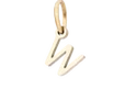 Zawieszka literka W, stal pozłacana SC08057Z00-W