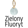 Zawieszka Zielony Fluoryt, stal pozłacana SC08059Z00-17
