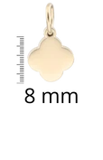 Zawieszka koniczynka, stal pozłacana SC08087Z00