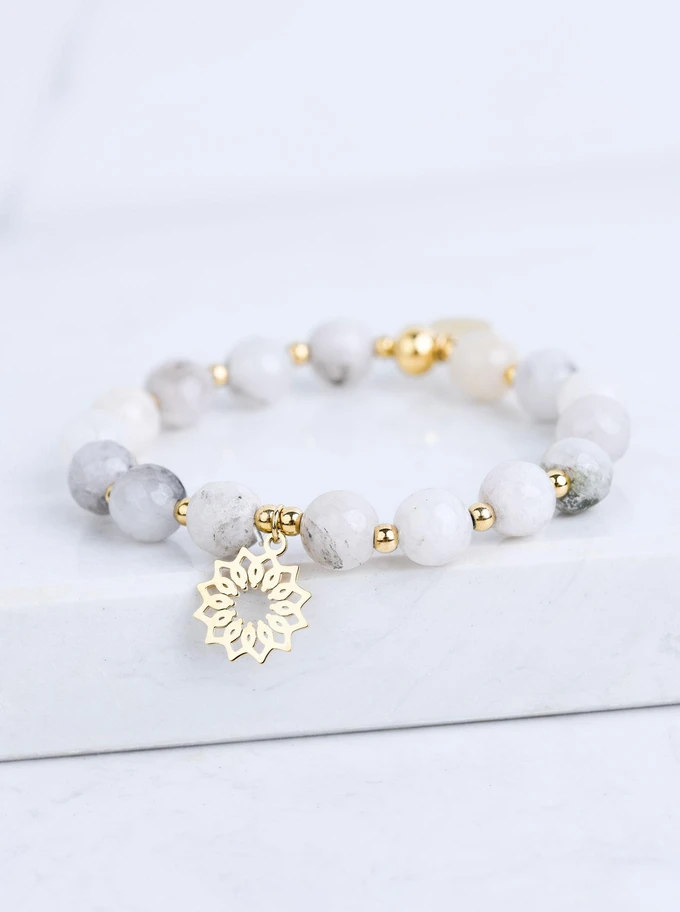 [Zestaw] Bransoletka Rozeta Vezzi, Jadeit, złoty S108820Z00