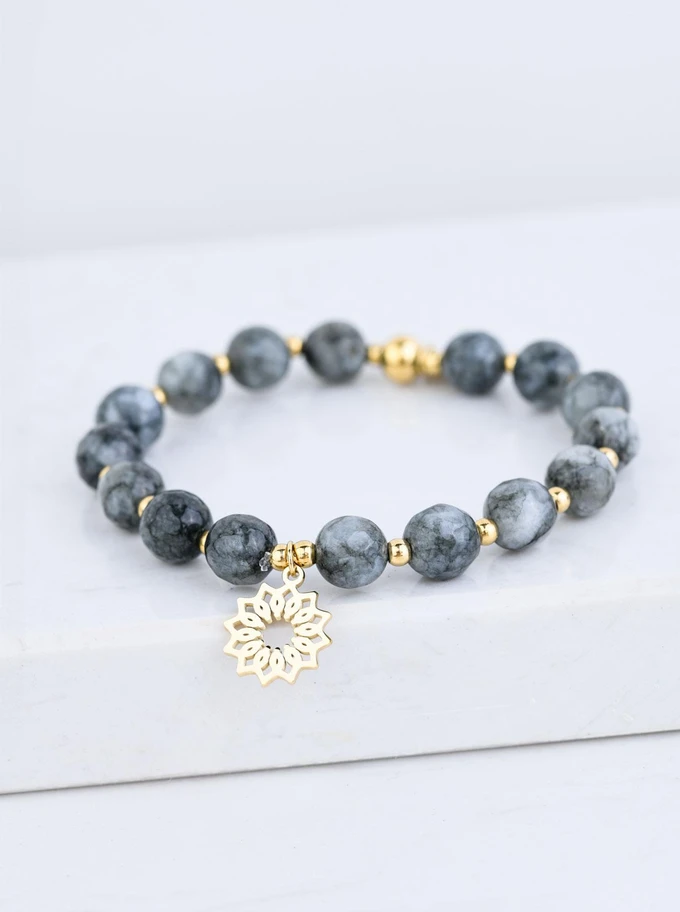 [Zestaw] Bransoletka Rozeta Vezzi, Jadeit, złoty S108820Z00