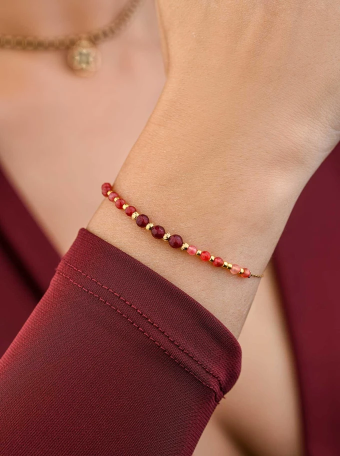 Bransoletka Agat Czerwony, złoty S107987Z00