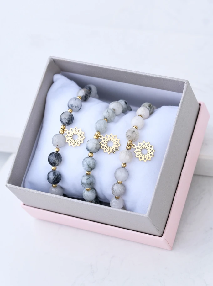 [Zestaw] Bransoletka Rozeta Vezzi, Jadeit, złoty S108820Z00