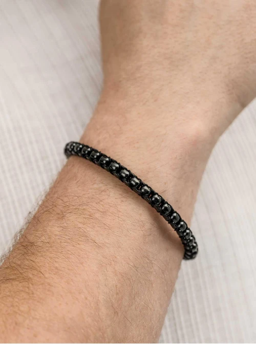 Bransoleta męska, czarny S107529S01