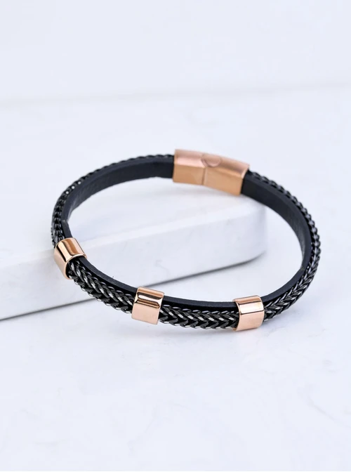 Bransoleta męska, czarny S107598R01