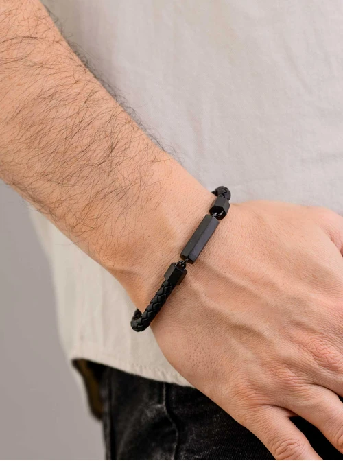 Bransoleta męska, czarny S107600S01