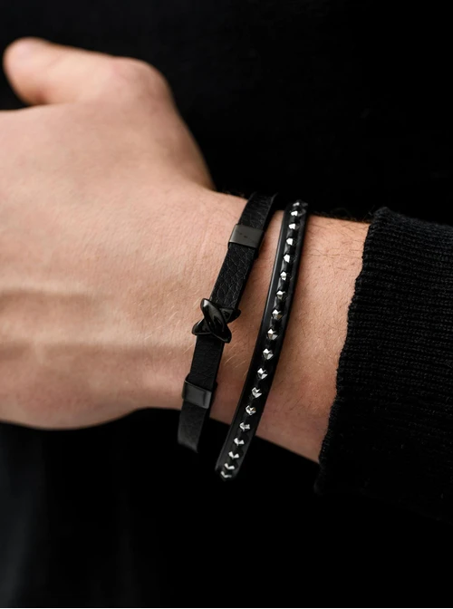 Bransoleta męska, czarny S107606S01