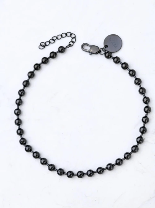 Bransoleta męska kulki, czarny S107964S01