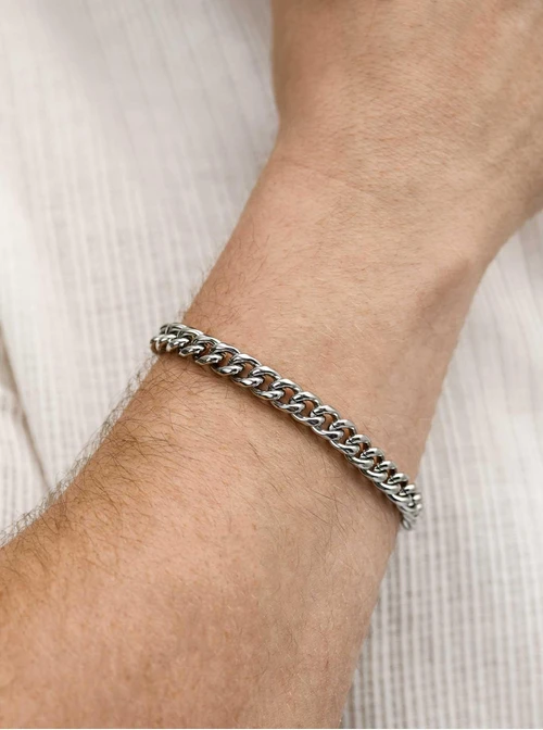 Bransoleta męska, łańcuch, srebrny S107958S00