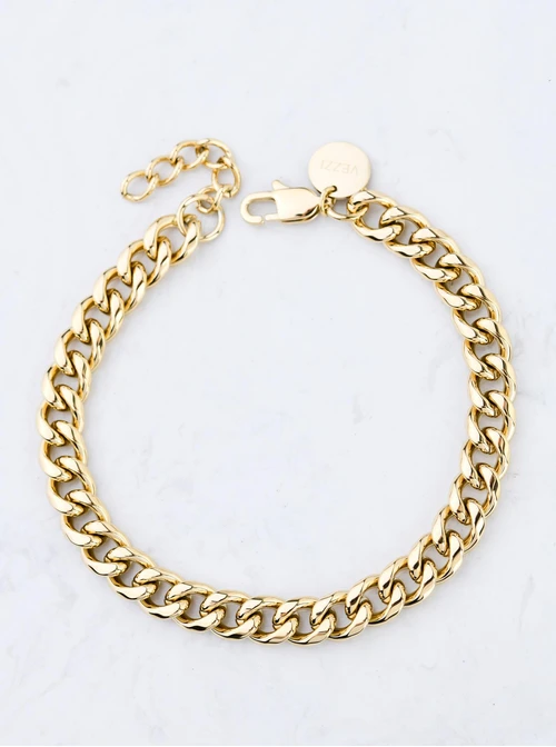 Bransoleta męska, łańcuch, złoty S107954Z00