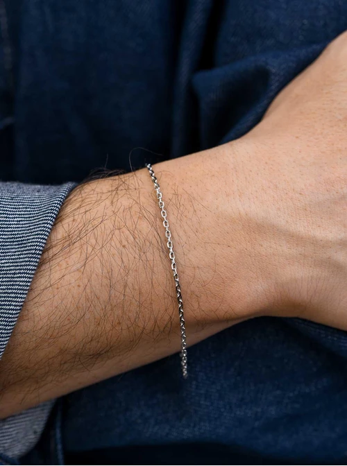 Bransoleta męska, łańcuszek, srebrny S107966S00