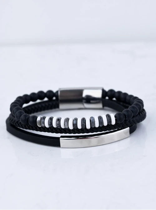 Bransoleta męska, Jaspis, srebrny S107535S01