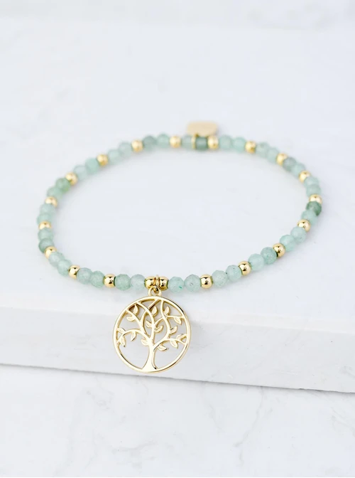 Bransoletka drzewko, Awenturyn, złoty S108620Z00