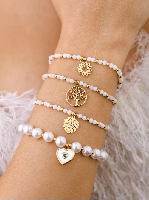 Bransoletka drzewko, Kamień Księżycowy, złoty S108622Z00