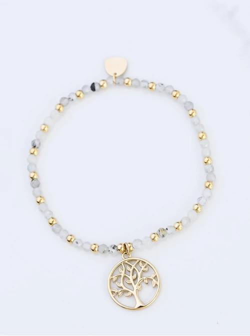 Bransoletka drzewko, Labradoryt, złoty S108628Z00