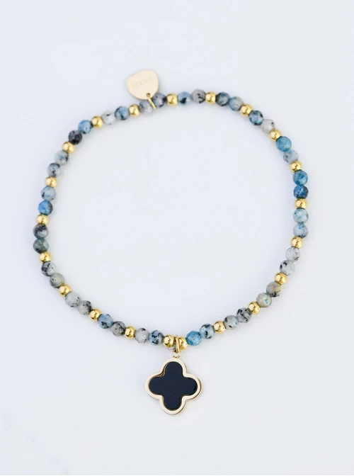 Bransoletka koniczynka, Kyanit, złoty S108643Z00